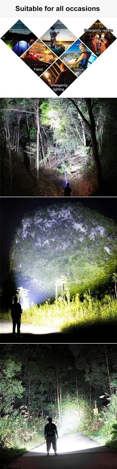 Super Strong Light Zoomable Flashlight
